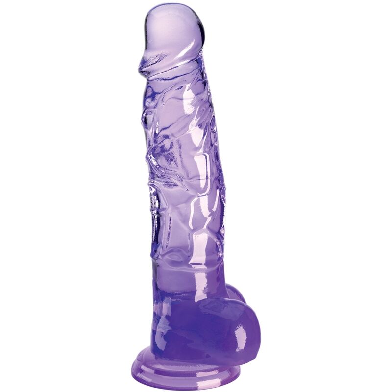 0603912775006 - - CLEAR REALISTISCHER PENIS MIT KUGELN 165 CM LILA