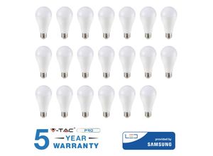 0604220597311 - Vtac - led glühbirnen 15 w E27 v-tac samsung warmes naturweiss kaltweiss 20 stück