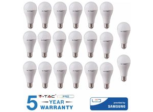 0604220598165 - Led Glühbirnen 20 W E27 V-Tac Samsung Natürlich Warmweiss Kalt 20 Stück