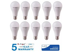 0604220598370 - Vtac - 10 led glühbirnen 18 w E27 v-tac samsung natürliches warmweiss