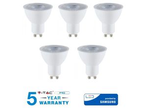 0604220599636 - V-tac - 5 LED-Glühbirne gu 10 8W watt samsung light 38° gradi VT-291-Natural