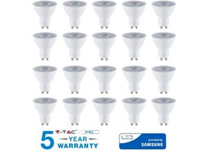 0604220599711 - Vtac - 20 LED-Glühbirne gu 10 8W watt v-tac samsung light 38° gradi VT-291-Natural