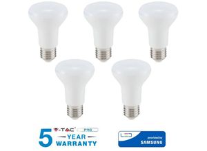 0604220601438 - Vtac - led glühbirnen E27 8 watt warm kühl natürlich samsung v-tac 5 stück