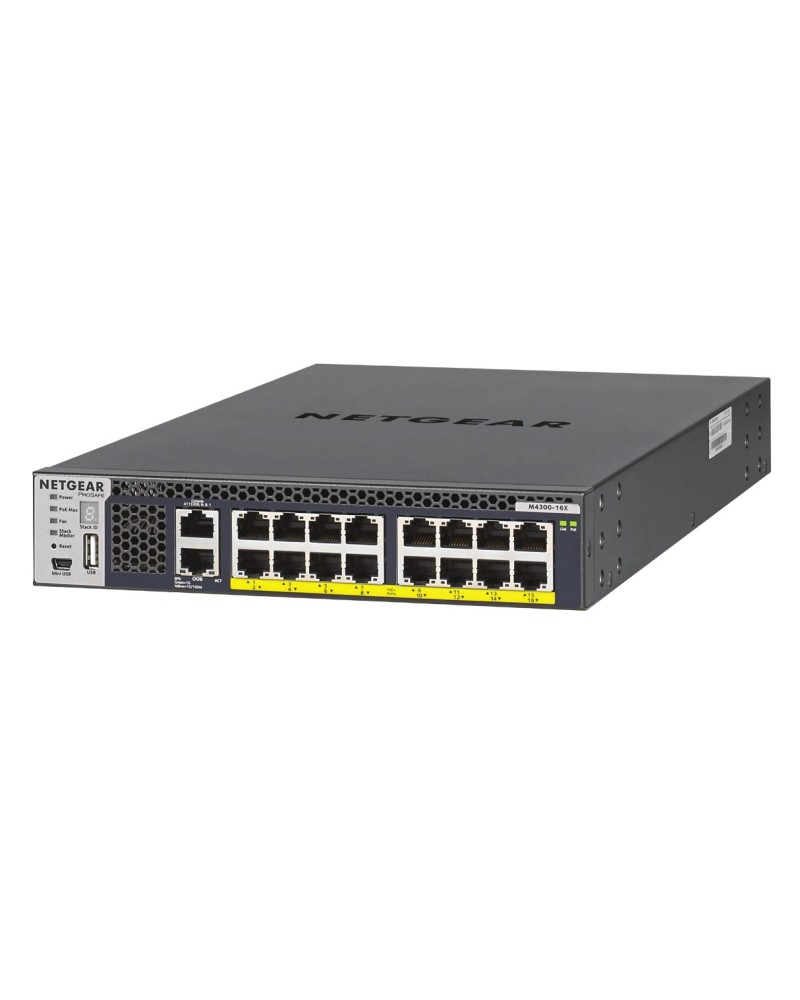 0606449140958 - M4300-16X - Switch managed 16 x 100 1000 25G 5G 10GBase-T (PoE+) (XSM4316PA-100NES) - Netgear