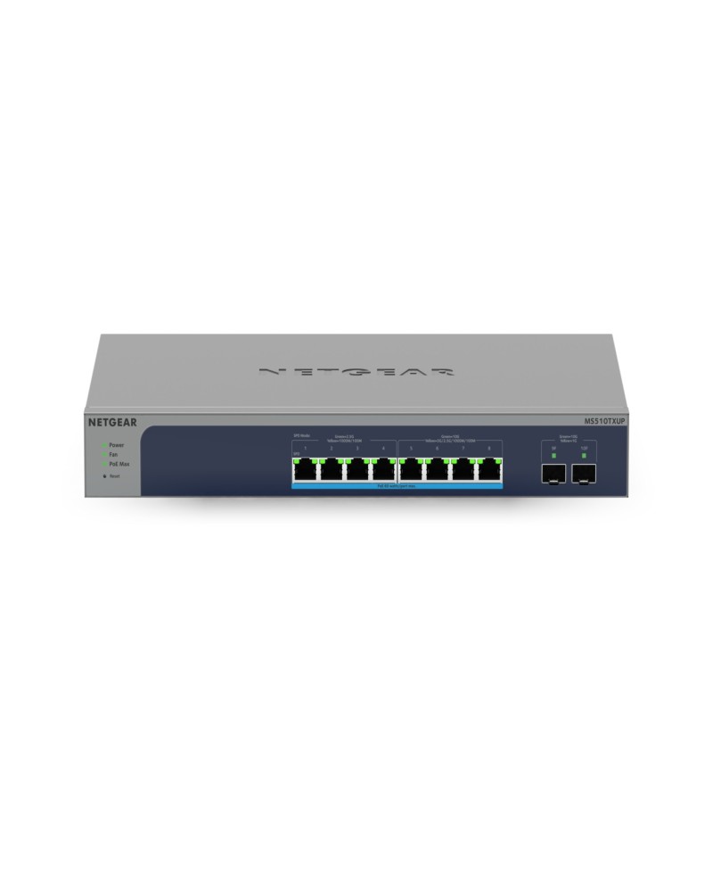 0606449152395 - MS510TXUP 8-Port Multi-Gigabit 10G Ethernet Ultra60 PoE++ Smart Switch with 2 SFP+ Ports