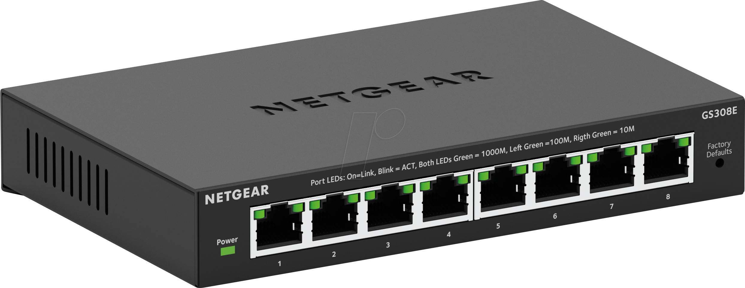 0606449170061 - Soho Plus GS308E Desktop 8 Port Gigabit Switch (GS308E-400EUS) - Netgear