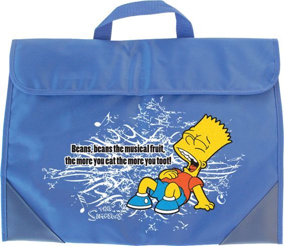 0610098192084 - Notentasche Bart Simpsons  Nylon DIN A 4  Klettverschluss Tragegriff