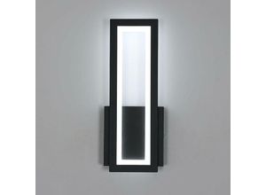 0612064361531 - Led Wandlampe 16W Modern Rechteckig Acrylbeleuchtung für Schlafzimmer Flur Wohnzimmer Treppe (Schwarz Kaltweißes Licht 6500K) - Comely