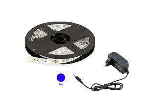 0613310738794 - Housecurity - smd 3528 300 led streifen 5 meter streifen spule ip 65 blau plus stromversorgung 2A