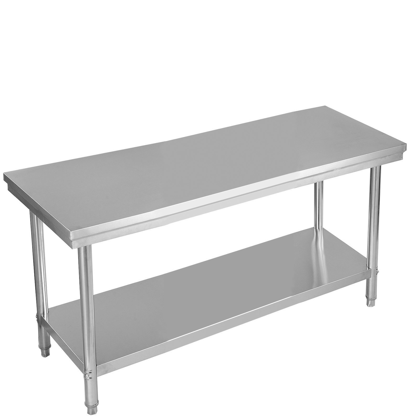 0615200243135 - Costway Edelstahl Küchentisch Arbeitstisch Gastro -Tisch Edelstahltisch 122x61x90 cm