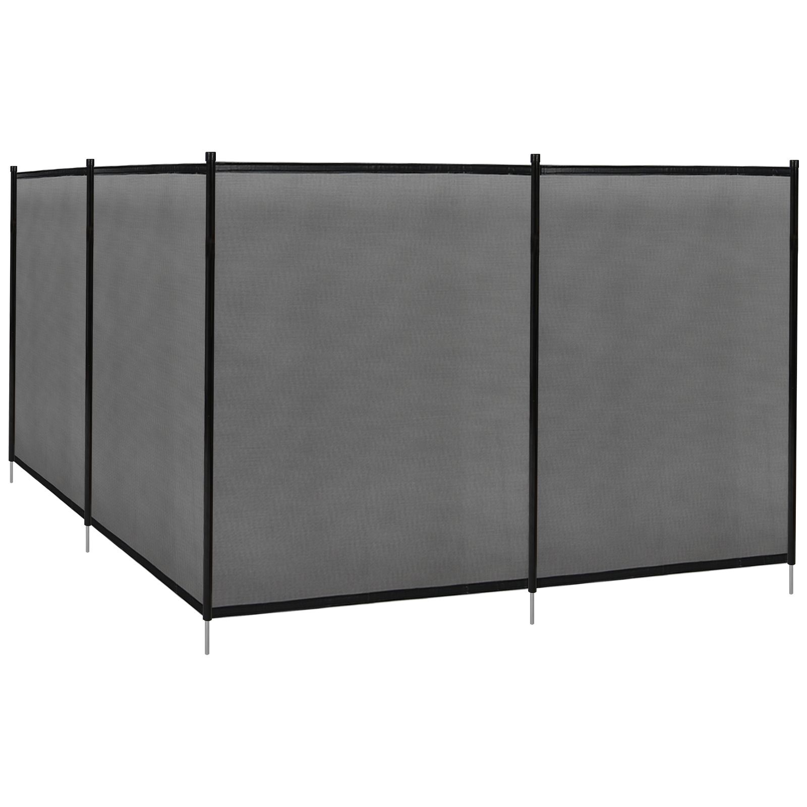 0615200243623 - Costway Poolzaun für Haustiere und Kinder - 360 x 125 cm - Schwarz