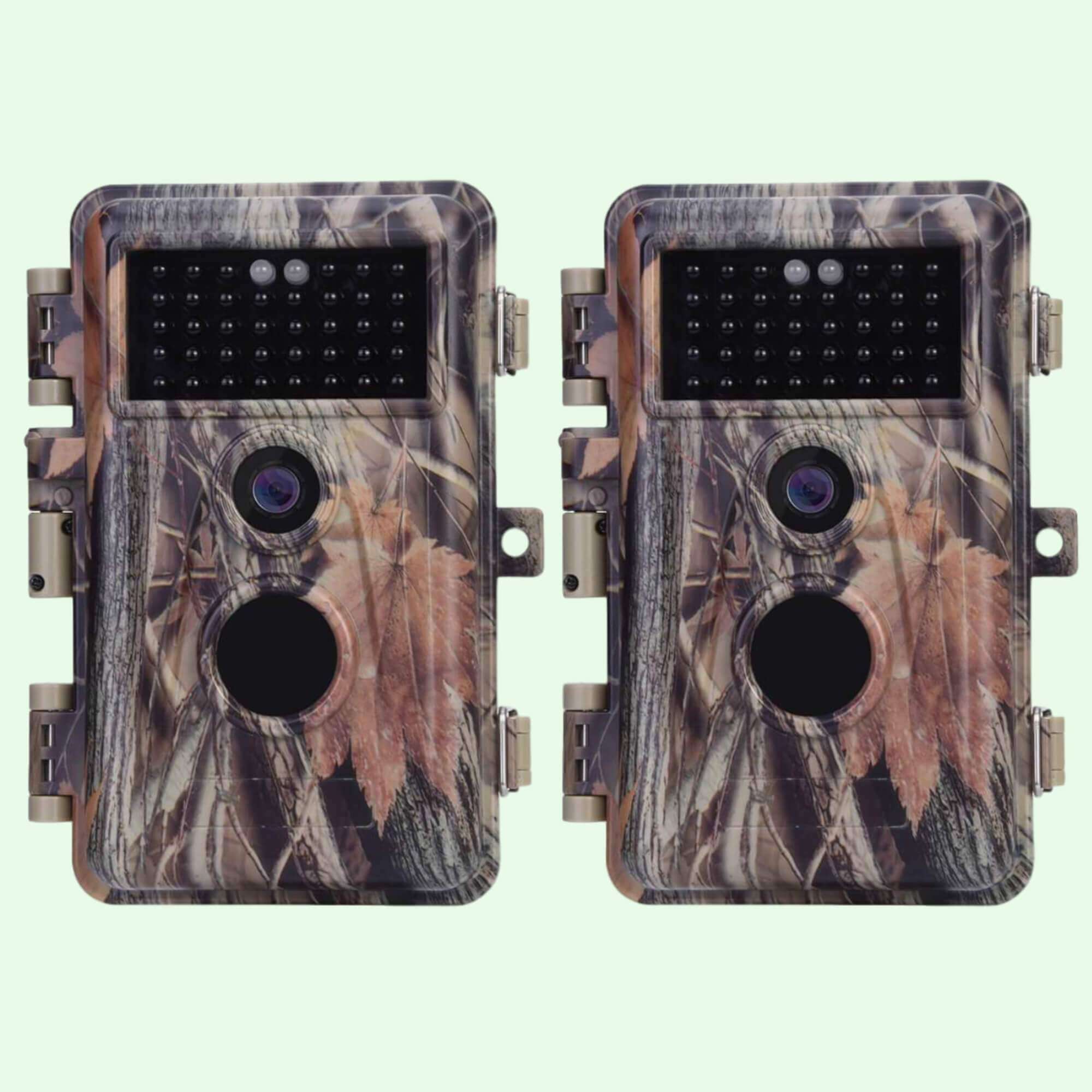 0617737631089 - 2 tlg Wildkameras 32MP 1296p mit Bewegungsmelder Nachtsicht Maximale Entfernung bis 75Füße 03s Trigger Geschwindigkeit  IP66 Wasserdichter| A252
