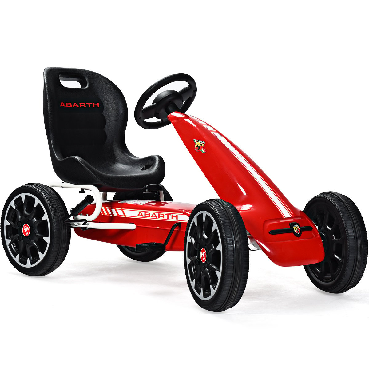 0617748457227 - Kids Pedal Go Kart Gokart mit verstellbarem Sitz Trade Car Pedal Gokart Pedalfahrzeug für Kinder Rot