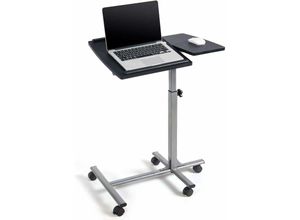 0617748457333 - Laptoptisch mit 5 Rollen Beistelltisch Notebooktisch Hoehe Winkel verstellbar Rollentisch mit Bremsen Pflegetisch Couchtisch Computertisch