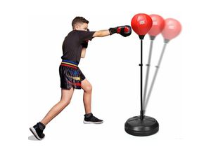 0617748463259 - Goplus - Punchingball Hoehenverstellbar(120-154cm) Standbox Fightball Set Punch Boxen Set inklBoxhandschuhe und Handpumpe Base zum Befüllen mit