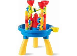 0617748480171 - 2-in-1 Sand- und Wasserspieltisch Sandkastentisch fuer Kinder Kinderspieltisch Strandspielzeug-Set Sandkasten Spielzeug fuer den Innen