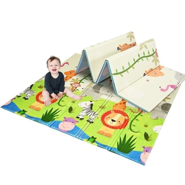 0617748481413 - Spielteppich für Babys - Doppelseitig - 200 x 180 x 14 cm