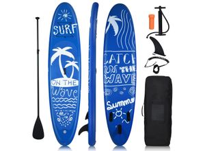 0617748483714 - SUP Board 297x76 cm aufblasbar Stand up Board Stand up Paddling Board Paddelboard inkl Rucksack Pumpe Sicherheitsleine Reparaturset