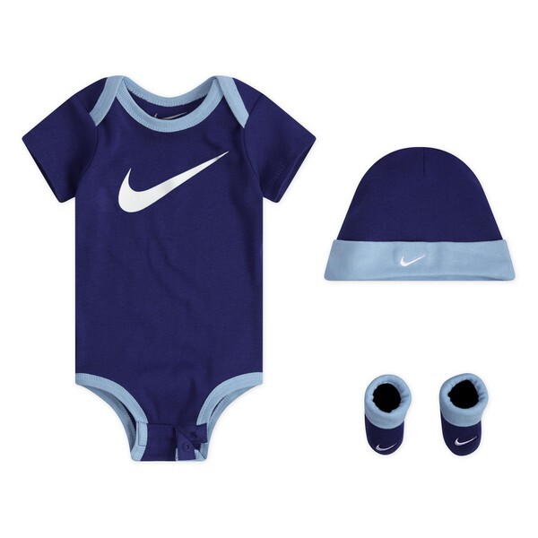 0617845873562 - Set aus Strampelanzug + Mütze + Babys chuhe für Jungen NHN Swoosh