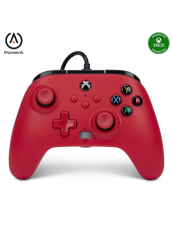 0617885002014 - Enhanced Wired Controller for Xbox Series X|S - Artisan Red - Gamepad - Microsoft Xbox One