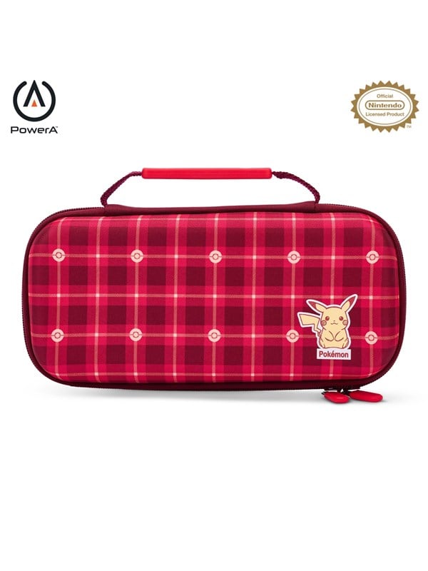 0617885032219 - Protection Case for Nintendo Switch -OLED Model Nintendo Switch and Nintendo Switch Lite - Pikachu Plaid - Red -