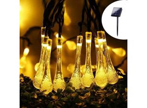 0618202060458 - Sdlogal - Solar Lichterkette Aussen 30 Leds 65m 8 Modes IP65 Wasserdicht Lichterkette Solar für Garten Terrasse Balkon Hochzeit - Warmweiß