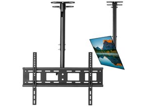 0618202060731 - Tv Deckenhalterung 360° drehbar für lcd led oled 40 bis 75 Zoll tv vesa bis zu 600×400mm Belastung 45 kg tv Wandhalterung - Schwarz - Schwarz