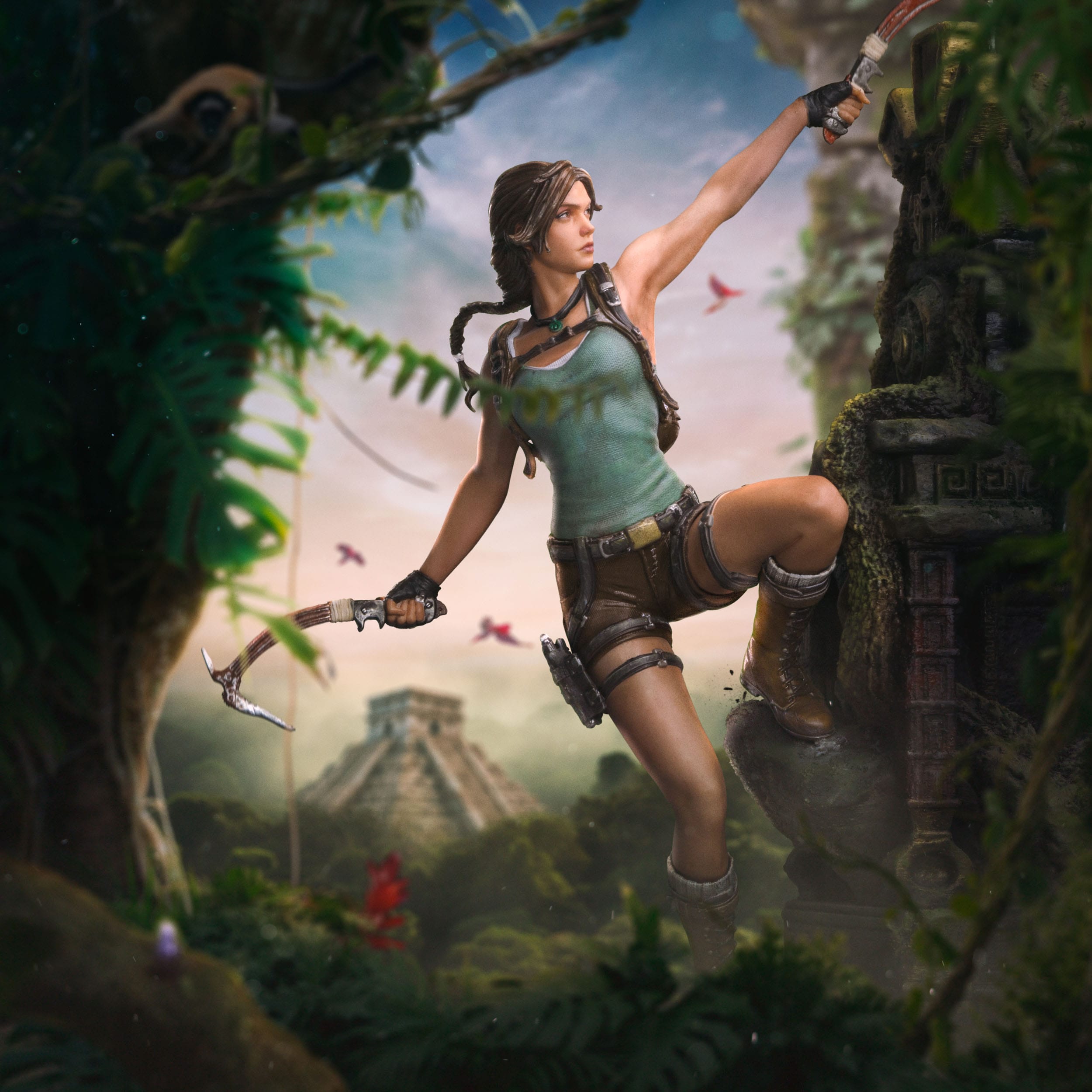 0618231956081 - Tomb Raider - Lara Croft - Deluxe Art Scale Statue 1 10
