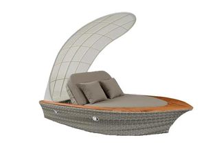 0618455576331 - moebelfaktor Sonneninsel Polyrattan Schiff Ahoi mit Baldachin mit Relaxfunktion