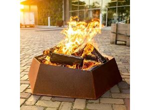0618455576645 - Adezz Feuerschale Forma (Einzelgerät) Feuerschale aus robustem Cortenstahl