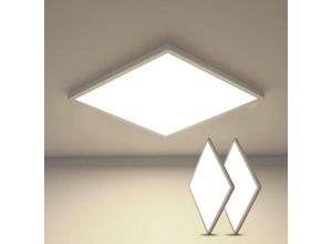 0619337474004 - 2er-Set LED-Deckenleuchten Quadratische ultradünne 30 cm für Wohnzimmer Moderne Deckenleuchte 24W für Badezimmer Schlafzimmer Küche Wohnzimmer