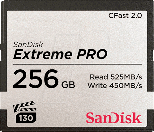 0619659145262 - SDCFSP-256G-G46D - CFast-Speicherkarte 256GB Extreme Pro 20 VPG130 (SDCFSP-256G-G46D) - Sandisk