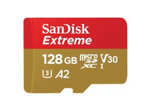 0619659188467 - SANDISK Speicherkarte microSDXC Extreme Speicherkarten Gr 128 GB gold rot microSD Karte