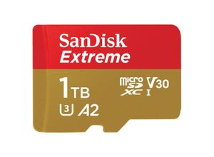 0619659188481 - SANDISK Speicherkarte microSDXC Extreme Speicherkarten Gr 1000 GB rot (gold rot)