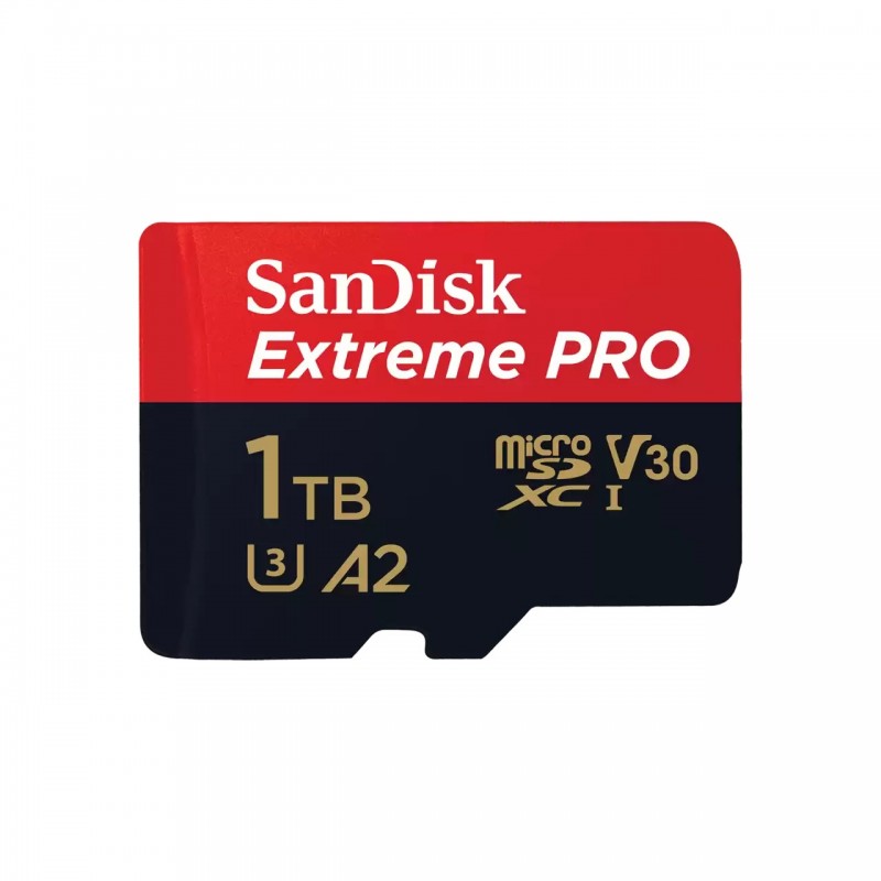 0619659188535 - SanDisk Extreme Pro - Flash-Speicherkarte (microSDXC-an-SD-Adapter inbegriffen) - 1 TB - A2   Video Class V30   UHS-I U3   Class10 - microSDXC UHS-I