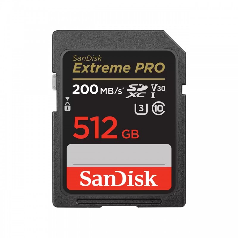 0619659188665 - SanDisk Extreme Pro - Flash-Speicherkarte - 512 GB - Video Class V30   UHS-I U3   Class10 - SDXC UHS-I