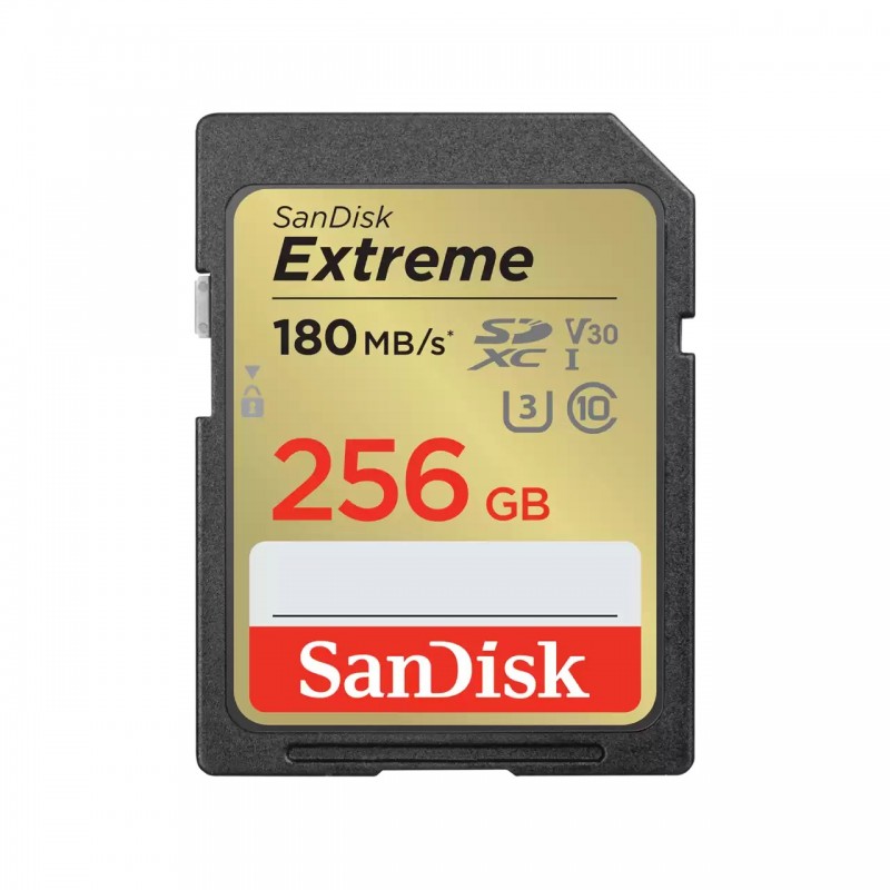 0619659188948 - SanDisk Extreme - Flash-Speicherkarte - 256 GB - Video Class V30   UHS-I U3   Class10 - SDHC UHS-I