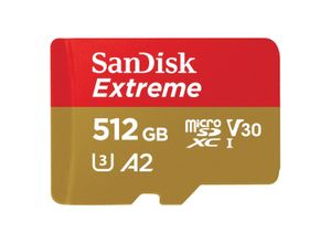 0619659189655 - SANDISK Speicherkarte microSDXC Extreme Speicherkarten Gr 512 GB gold rot