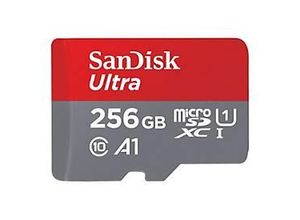 0619659200459 - SanDisk Ultra - Flash-Speicherkarte (microSDXC-an-SD-Adapter inbegriffen) - 256 GB - A1   UHS Class 1   Class10 - microSDXC UHS-I