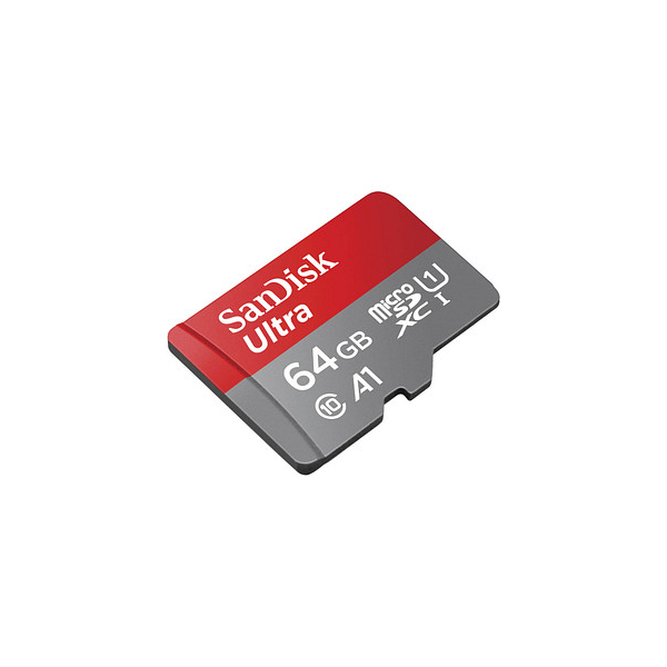 0619659200541 - SanDisk Ultra - Flash-Speicherkarte (microSDXC-an-SD-Adapter inbegriffen) - 64 GB - A1   UHS Class 1   Class10 - microSDXC UHS-I