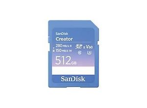 0619659216610 - SanDisk Creator - Flash-Speicherkarte - 512 GB - Video Class V60   UHS-II U3   Class10 - SDXC UHS-II
