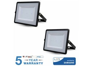 0619660095006 - V-tac - LED-Strahler smd 100 w watt slim outdoor ip 65 5 jahre garantie 2 STÜCKE-Kalt
