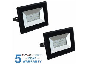 0619660096607 - Vtac - 2 smd led leuchten v-tac 30W watt schlanke aussenleuchten IP65 schwarz-natürlich