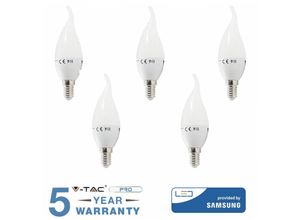 0619793863121 - Vtac - 5 birnen led glühbirne E14 flamme 55W 40 w v-tac samsung