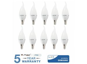 0619793863176 - Vtac - led glühbirne E14 flamme 55W 40 w v-tac samsung 10 stück