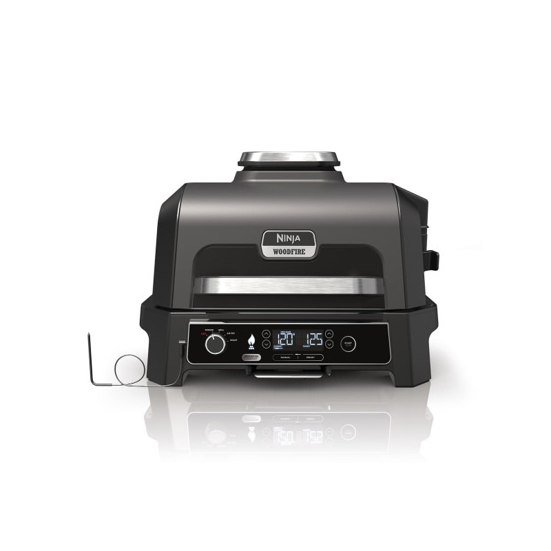 0622356281058 - inklusive Gratis Grillabdeckung Grillbürste und höhenverstellbarer Ständer (solange der Vorrat reicht) Woodfire Pro XL Elektrischer Outdoor Grill & Smoker mit Smart Cook System OG850EU