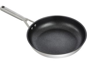 0622356294775 - Bratpfanne NINJA ZEROSTICK Edelstahl-Pfanne C600DE silber (silberfarben) H93cm L494cm Ø28cm Pfannen Edelstahl mit Aluminiumbeschichtung für Braten bei hohen Temperaturen