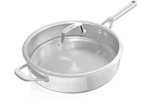 0622356295048 - Bratpfanne NINJA EverClad Edelstahl-Bratpfanne (26 cm) C90126DE silber (edelstahlfarben) H119cm L526cm Ø26cm Pfannen Entwickelt für den Einsatz unter schwierigsten Kochbedingungen