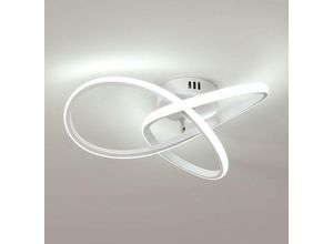 0623812732725 - Comely - Moderne led -Deckenleuchte kreatives Design in Aluminium -Kronleuchterlampe für Küchen Wohnzimmer Esszimmer (Weiß 38W kaltes weißes Licht