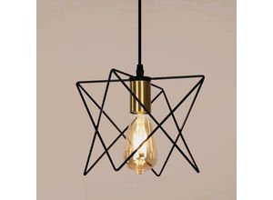 0625209716042 - AISKDAN Industrie Pendelleuchten Vintage Schwarz Retro M-förmige Deckenleuchte aus Metall - Lampe für Wohnzimmer Esszimmer Schlafzimmer